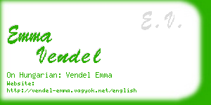 emma vendel business card